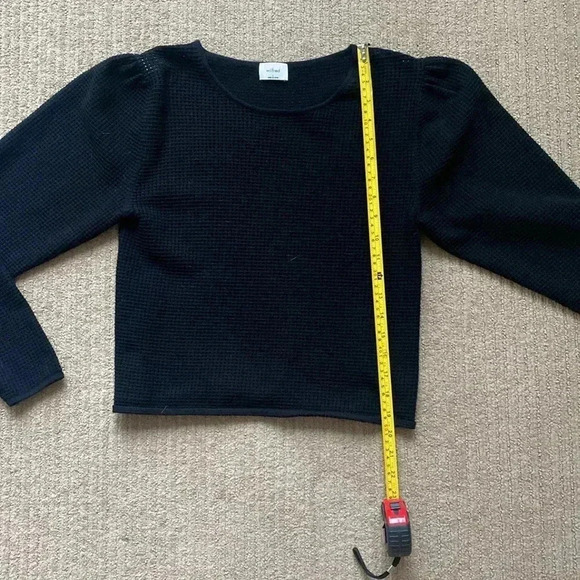 Wilfred Rosetta Cropped Sweater, black sweater size L - Picture 9 of 10